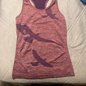 Oiselle Women's Flyte Heathered Pink/Purple Tank Top